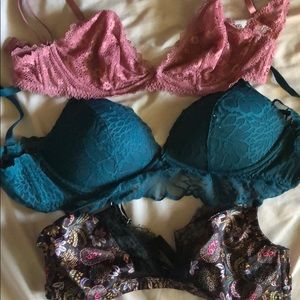 3 Victoria’s Secret Bralettes Size Large